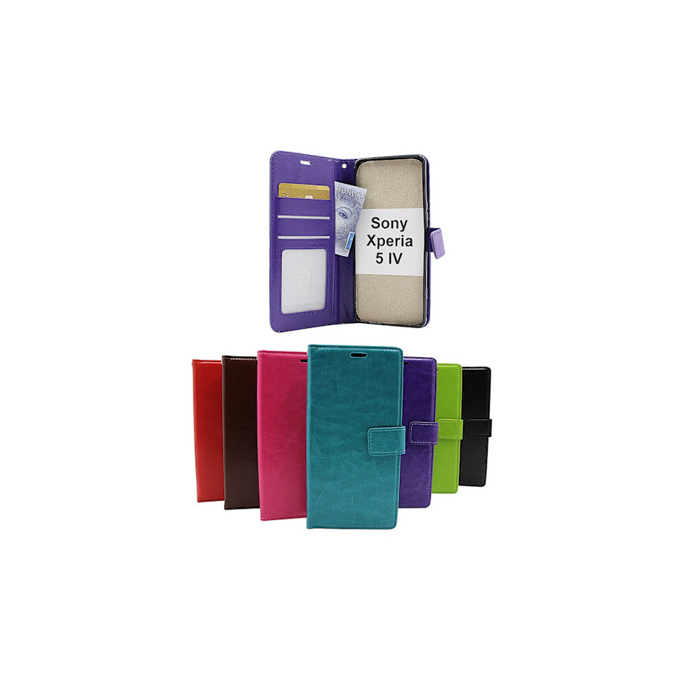 Crazy Horse Wallet Compatible With Sony Xperia 5 Iv (Xq-Cq54) 5G Purple 9482828551925