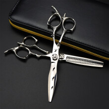 Professional 6 Inch Hair Cutting Scissors, Japanese 440C Steel Barber Shears with Ultra Sharp Convex Blades