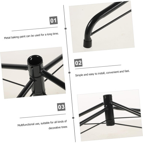 Metal Christmas Tree Stand Iron Base for Artificial Trees, Stable Support and Easy Assembly 1