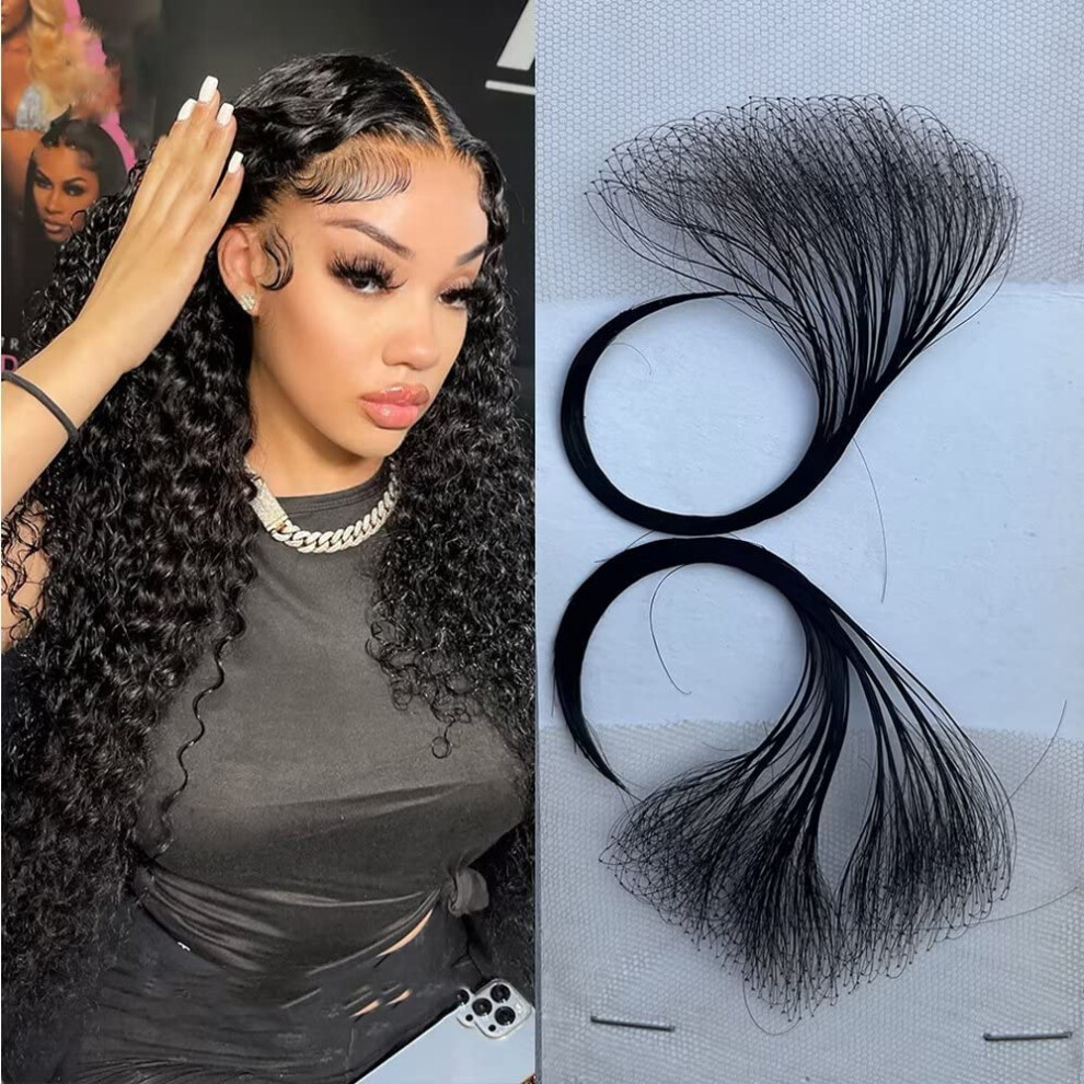HD Lace Baby Hair Edge Strips Invisible HD Transparent Lace Natural Hairline Reusable Human Hair 4 Pcs