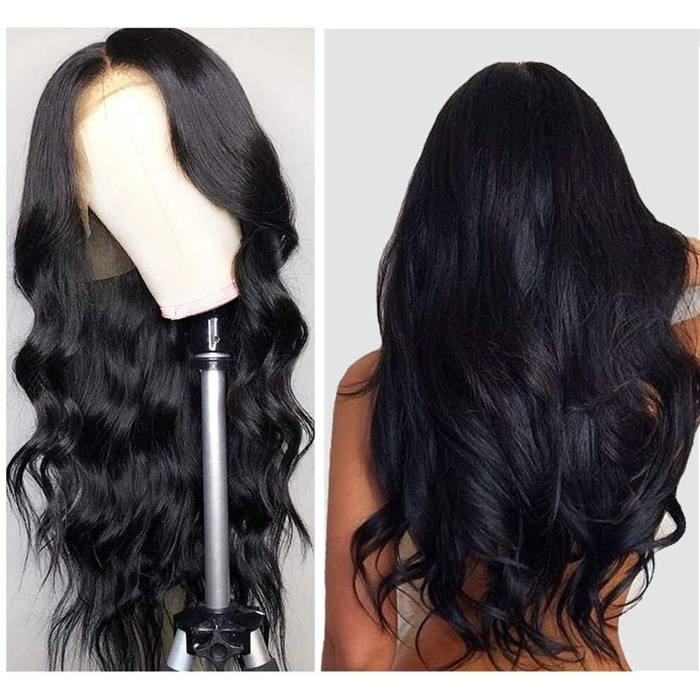360 Lace Frontal Wig 18 Inch Brazilian Human Hair Glueless Straight 130% Density Natural Hairline