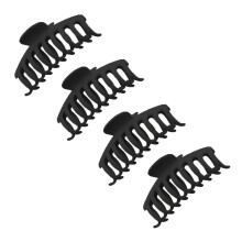 4 Pcs Large Black Matte Hair Claw Clips for Thick Hair, Strong Hold Nonslip Jumbo Size