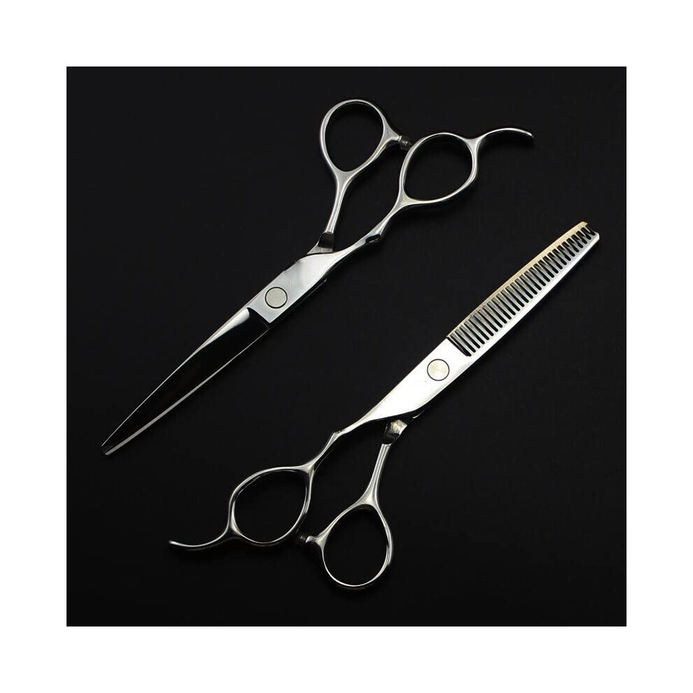 Professional Hair Cutting Scissors Set, 6 Inch Japanese Stainless Steel LeftHanded Thinning Shears