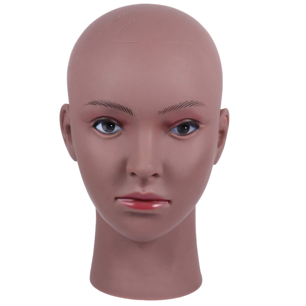 3pcs Female Bald PVC Wig Mannequin Heads for Secure Wig Display and Styling Practice