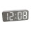 LED Digital Alarm Clock with Mirror Surface, Calendar, Temperature Display, Desktop & Wall Mount, White Silver 1
