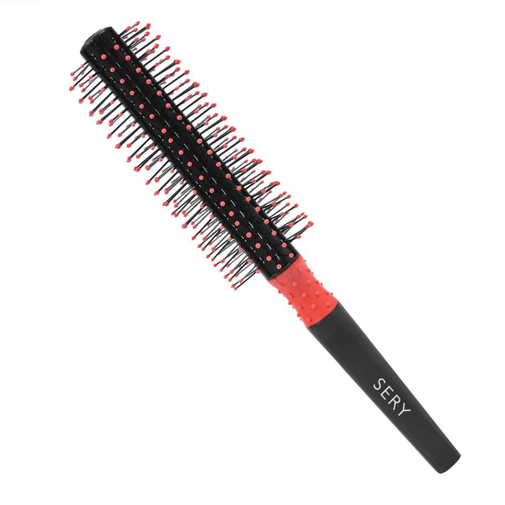 Round Hair Brush for Blow Drying and Styling with Gentle Detangling and Scalp Massage Bristles