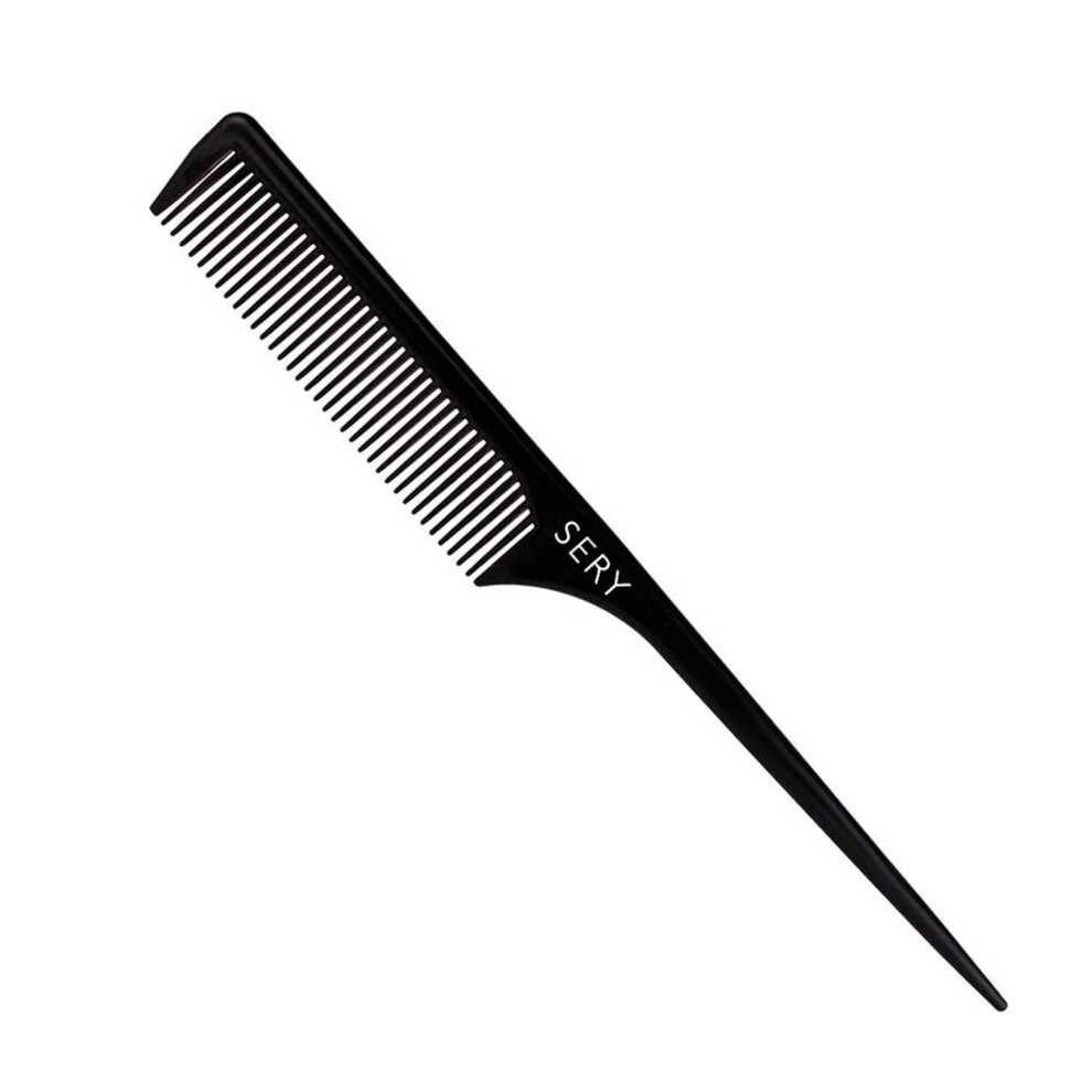 Unisex Black Professional Rat Tail Comb Fine Tooth Heat Resistant Anti Static For Precise Hair Sectioning