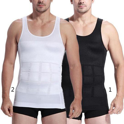 Αδυνάτισμα, Γιλέκο Σύσφιξης Body Shaper για Άνδρες, Αμάνικο, Μυώδες Μπλούζα με Έλεγχο 2