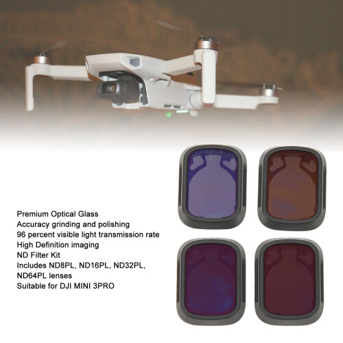 Σετ φίλτρων ND για DJI Mini Drone, ND8ND16ND32ND64Filters Αδιάβροχα, ανθεκτικά στη σκόνη, στο λάδι 2