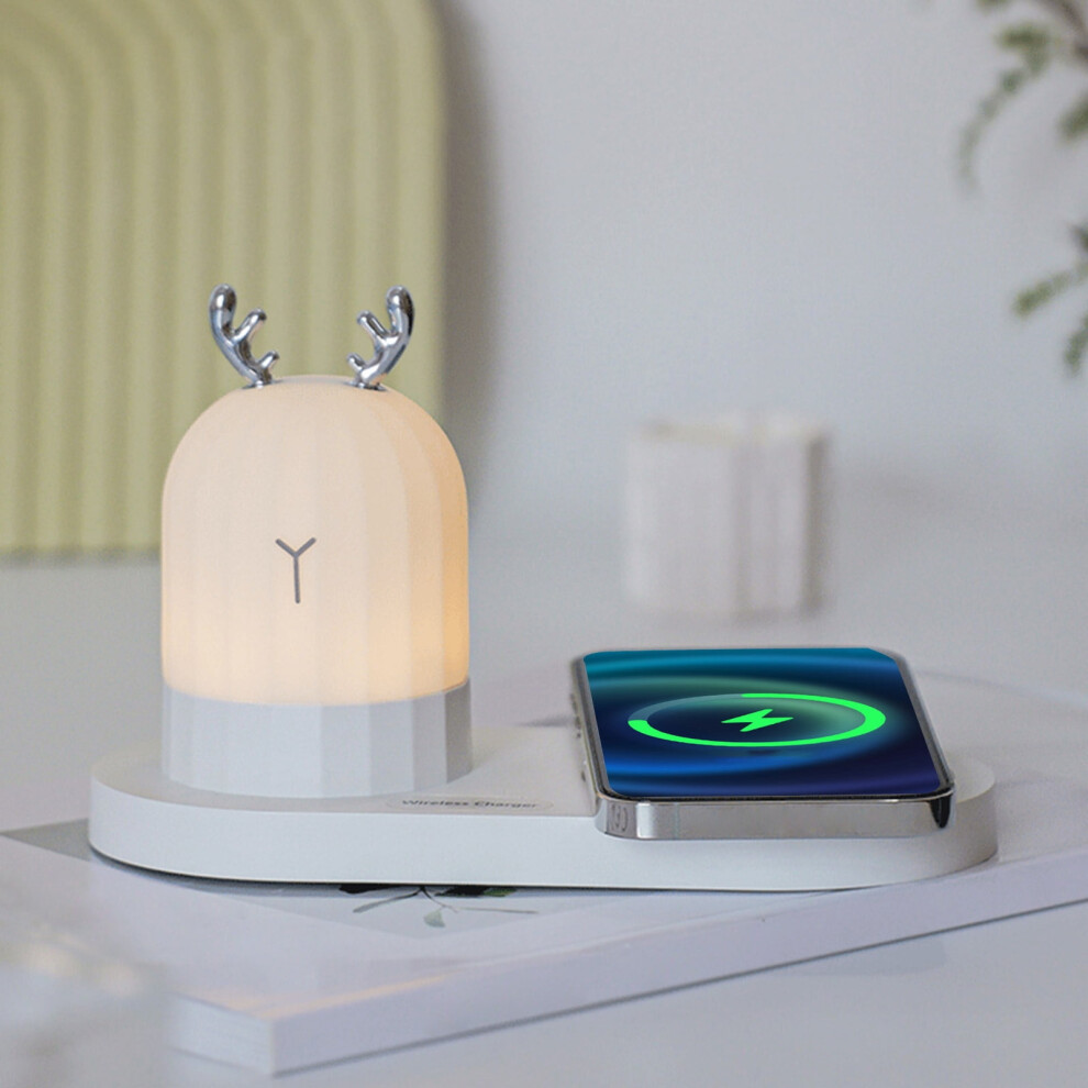 Lmueinov 15W Wireless Charger & Night Stand, Fast Charging For Mobile Phones, Compatible With Qi-Enabled Devices Light 9482828555367