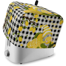 Toaster Dust Cover for 4 Slice, compatible with Kitchen Appliances, Purple Black Grey Abstract Art, Washable, 12x11x8in