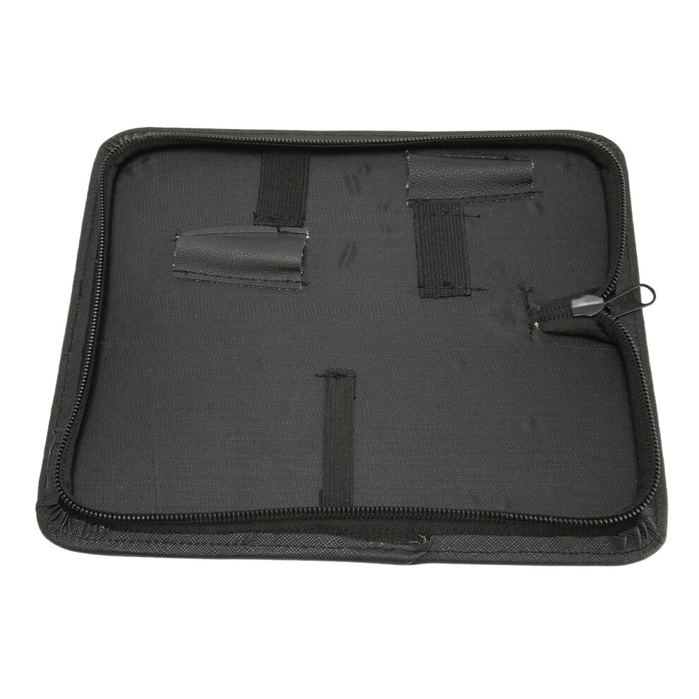 PU Leather Hair Scissors Case with Zipper Closure for Professional Barber Tool Storage
