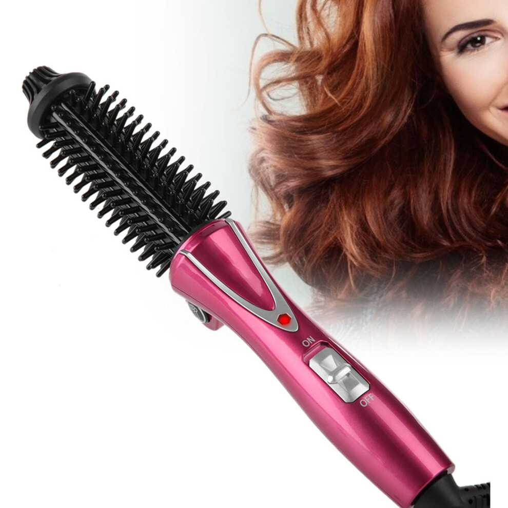 Foldable Ceramic Hair Curler Comb 1.5 Inch with Fast Heating, AntiâScald Brush, TravelâReady Styling Tool
