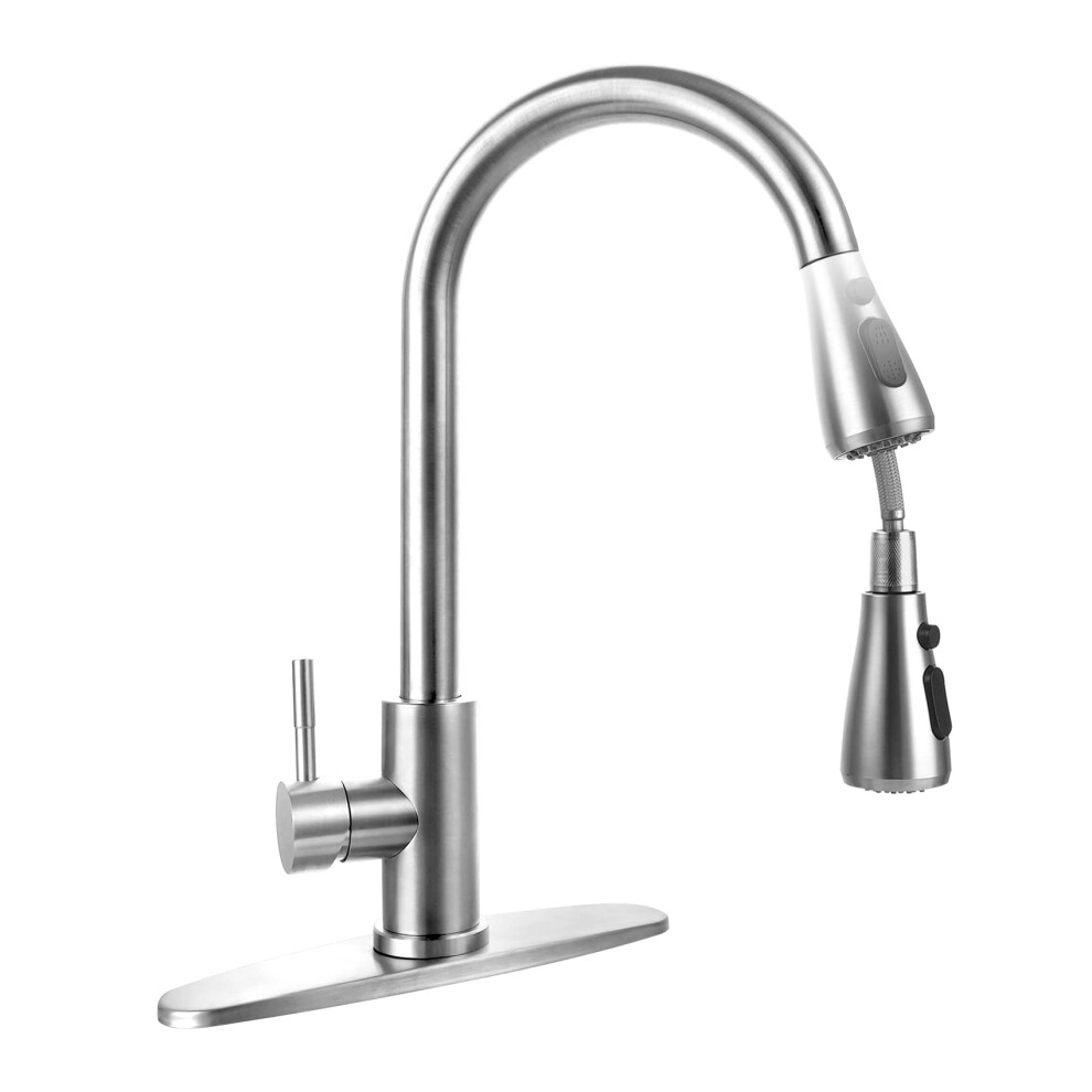 Stainless Steel 304 Kitchen Faucet With Pull Down Sprayer For Farmhouse And Outdoor Sinks 9174973357698