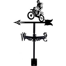 Stainless Steel Roof Weather Vane with Seasonal Arrow Swap for Garden Outdoor Wind Direction Indicator