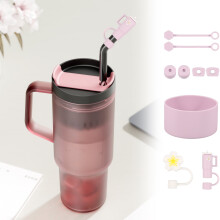 Silicone Straw Topper Cap Compatible with Water Bottles - Leakproof, Reusable, Compact Straw Cover Protector