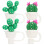 Eease Silicone Cactus & Cloud Straw Caps - 4pcs Green 1