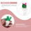 Eease Silicone Cactus & Cloud Straw Caps - 4pcs Green 4