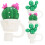 Eease Silicone Cactus & Cloud Straw Caps - 4pcs Green 2