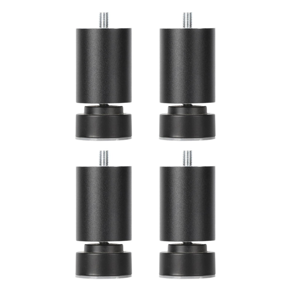 4 Pieces M10 Thread Bed Frame Legs Alloy Sofa Legs For Cabinets Sofas Beds Black 12Cm 9482828562020