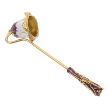 Vintage Candle Snuffer Wick Extinguisher Tool with Long Handle to Prevent Wick Smoldering