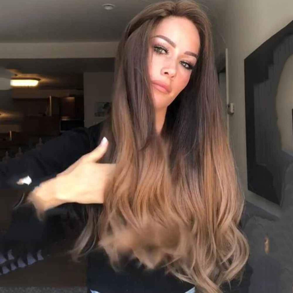 Unisex Brown Long Curly Synthetic Wig For Women With Naturallooking Waves Heat Resistant Fiber