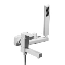 Black Bathtub Shower Set with Wall Mounted Rotatable Brass Faucet and Bidet Mixer Tap for Bathroom (Style 5)