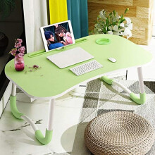 Foldable Nonslip Laptop Desk with Card and Cup Holder for Bed and Sofa – Green