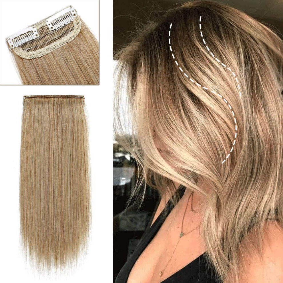 4 Inch Dark Blonde Human Hair Clip In Extensions for Instant Volume and Natural Texture