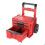 Caixa móvel - Sistema Qbrick - PRO Cart 2.0 Plus - Vermelho Ultra HD - 3 gavetas - rodas de 9 polegadas 2