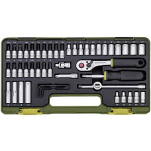 Proxxon Industrial Jogo de chaves de soquete métrico 1/4 (6.3 mm) 50 peças 23280