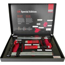 Conjunto de aniversário 2 abraçadeiras TGA25SET-135 Bessey TGA25SET-135 Extensão máxima: 250 mm Medidas de distância entre eixos: 120 mm.