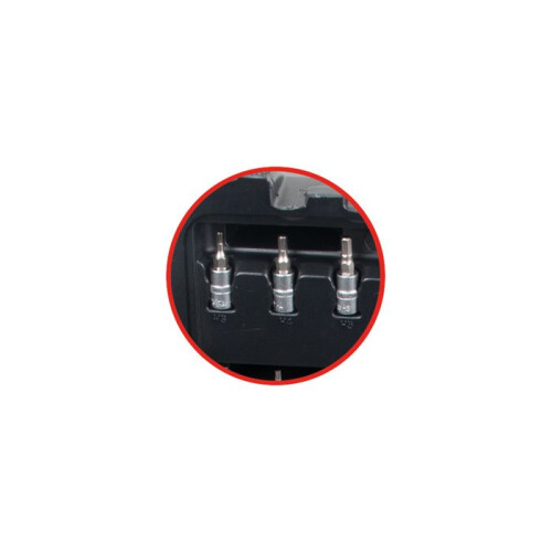 KS Tools Soquete e conjunto de bits 216pcs 1/4" + 3/8" + 1/2" 917.0216 2