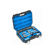 Juego de llaves de 24 piezas - HOGERT - HT1R410 - Carraca 1/2" 72 dientes - Dados 8–32 mm - Acero cromo-vanadio, maletín