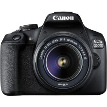 Canon EOS 2000D Digitale Spiegelreflexkamera 24,1 MP APS-C 1080p - 30 fps 3x optischer Zoom EF-S 18-55 mm IS STM Objektiv…