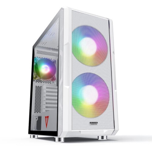 PC Behuizing - MODECOM - AMIRANI - Midi Tower - Wit - ARGB Koeling - 3 Interne Bays 2