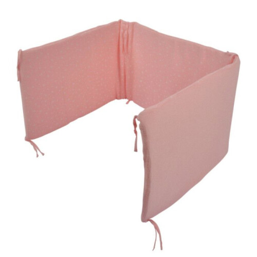 Protetor de Berço Bebê "Algodão" 40x180cm Rosa