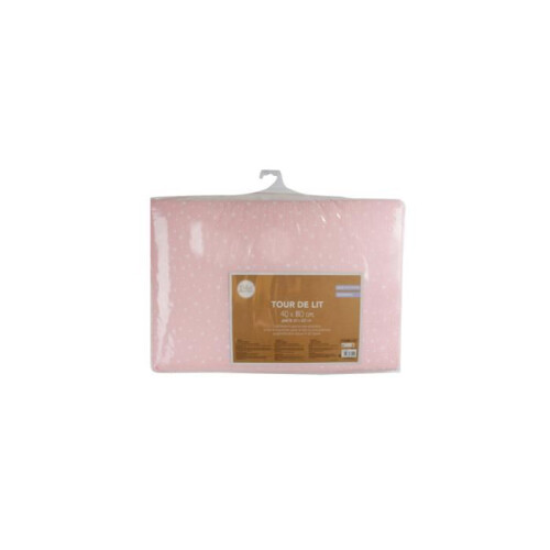 Protetor de Berço Bebê "Algodão" 40x180cm Rosa 2