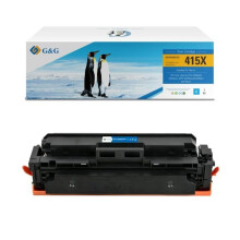 Toner compatível - G&G - HP 415A W2031A - Ciano - 7500 páginas - Laser