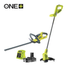 Duo ONE+ : Heckenschneider 18V 45cm RHT1845 + Rasentrimmer 25cm RLT1825M - 1 Lithium-Batterie 2,0Ah und 1 Ladegerät 1,7A