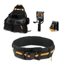 Cinto de ferramentas ToughBuilt Pro - Pacote com 3 - Preto - Construção resistente de 6 camadas com reforço de rebite