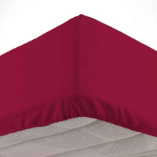 Copri Materasso in Cotone "Biolina" 140x190cm Bordeaux