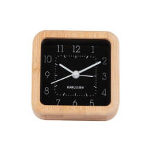 Despertador - KARLSSON - Cuadrado Ordenado - Bambú - Negro - Rectangular