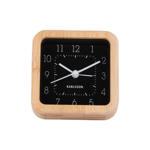 Karlsson Despertador - KARLSSON - Cuadrado Ordenado - Bambú - Negro - Rectangular