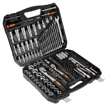 Jogo de chaves de soquete - NEO TOOLS - NEO 10-076 - 213 peças - Soquetes 4–32 mm - Catracas 1/2, 3/8, 1/4
