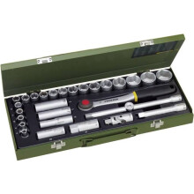 Conjunto de chaves de soquete métrico Proxxon Industrial 1/2 (12.5 mm) 29 peças 23000