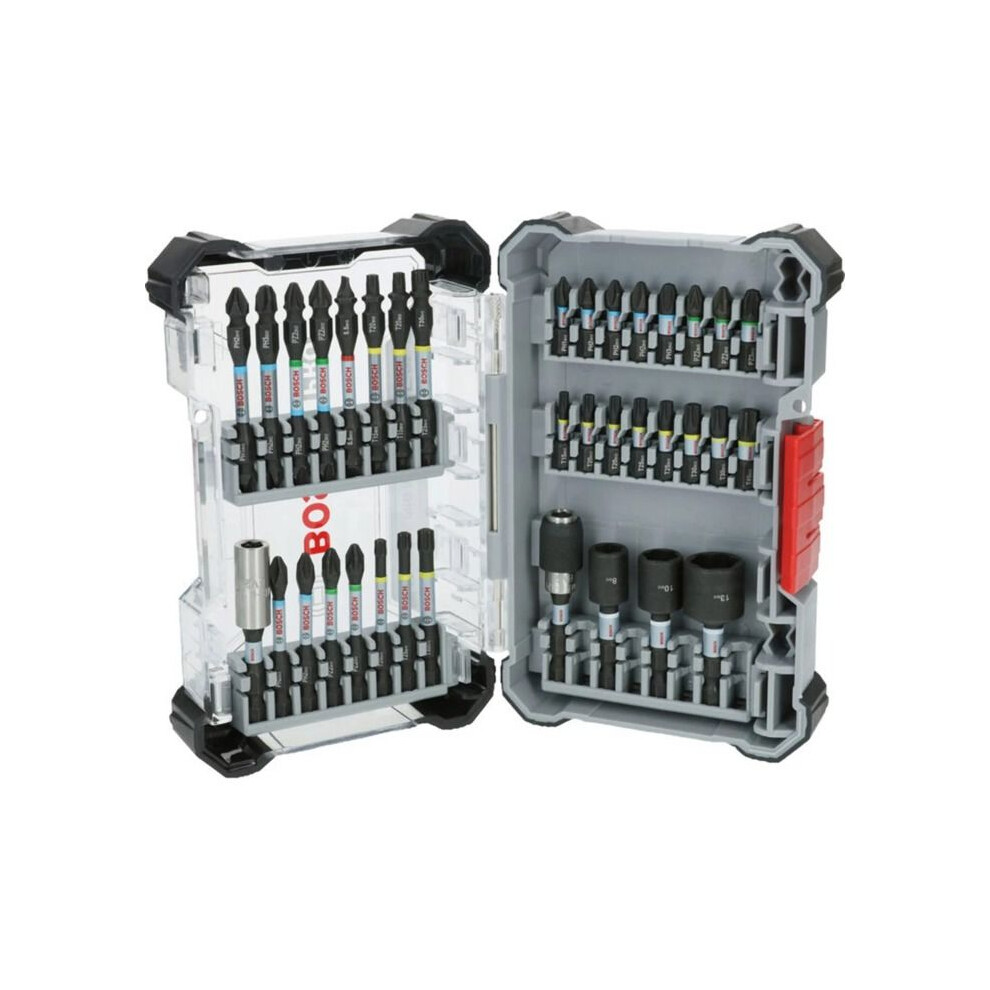Bosch Pro Screwdriver Bit Impact Set With Nutsetters Multi-Material 36 Pieces