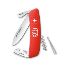 Couteau Suisse - FELCO - 503 - 9 Fonctions - Lame 75 mm - Acier Inoxydable - Rouge
