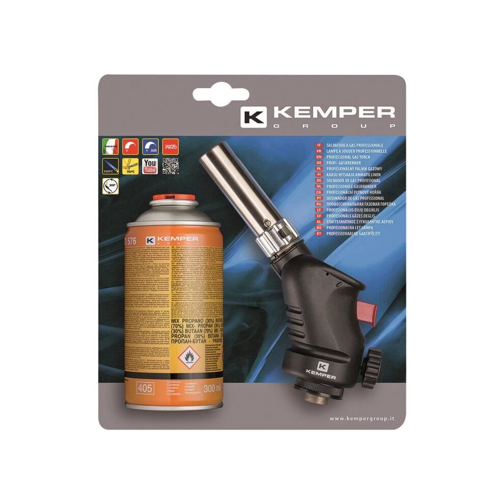 Topcar Piezo-Lötlampe - Ideal Für Kupfer- Und Zinnlötung - Gaspatrone Enthalten 8008004107482