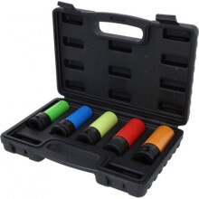 Jogo de soquetes - KS TOOLS - 515.0870 - Alumínio - 5 peças - 1/2" (15-17-19-21-22 mm)